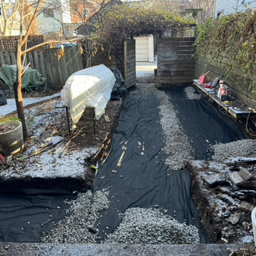 New Masonry Hardscape Permeable Pavers Backyard