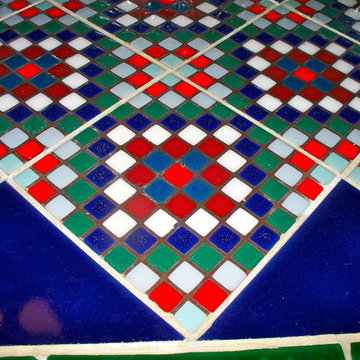 hand painted pattern tile