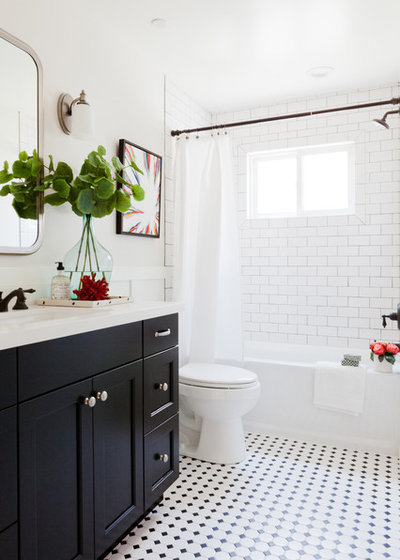 Transitional Bathroom by Kate Lester Interiors