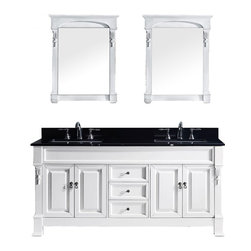 Modern Fittings - Huntshire 72" Double Bathroom Vanity Set, White - Bathroom Vanities And Sink Consoles