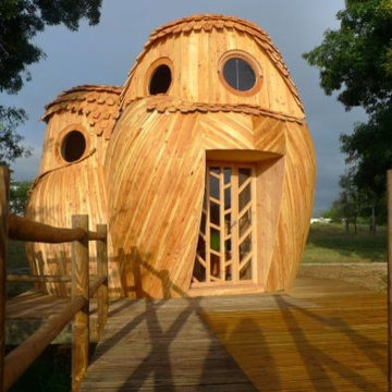 Hiboux réalisé avec du bois d'Ambiance Bois