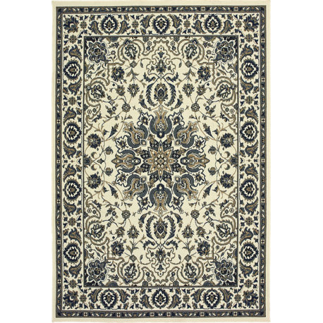 Oriental Weavers Marina 1248W Ivory/Navy Area Rug 6' 7'' X  9' 6''