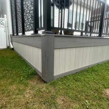 Azek's Boardwalk and Castle Gate with IRX modern rail and hideaway screens