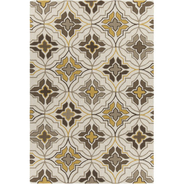 Terra Area Rug, Brown and Yellow, 7'9"x10'6"