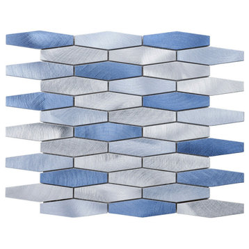 Modket Blue Hexagon Metal Aluminum Mosaic Tile Backsplash Kitchen TDH53MDR
