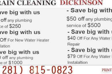 Drain Cleaning Dickinson TX