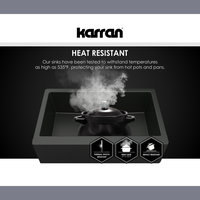 Karran Drop-In Quartz 33" 1-Hole Single Bowl Kitchen Sink, Grey