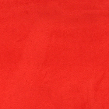 Red Microsuede Suede Upholstery Fabric By The Yard