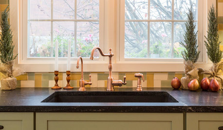 Shiny black laminate countertops