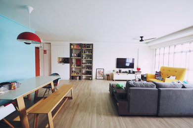 Living room - eclectic living room idea in Singapore