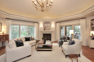 Inspiration for a transitional living room remodel in Denver