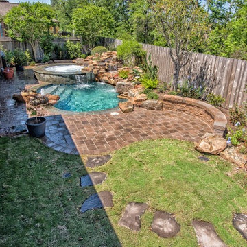 Suburban Courtyard Pool and Spa
