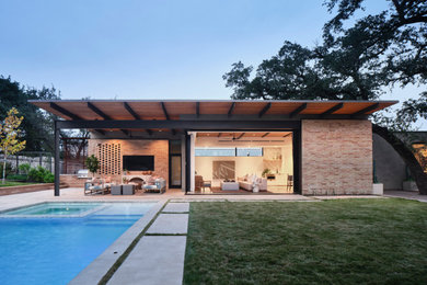 Inspiration for a contemporary pool remodel in Austin
