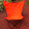Butterfly Chair and Cover Combo With Black Frame, Orange
