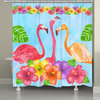Flamingos in Paradise, Shower Curtain