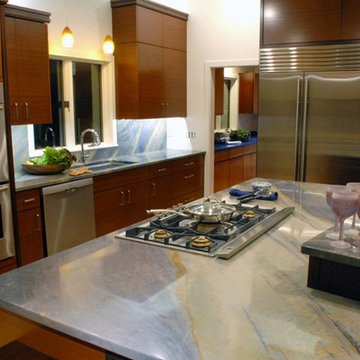 Contemporary Mahogany Kitchen - Boston NKBA Design Award Winner!