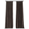 Mushroom Blackout Faux Silk Taffeta Curtain Single Panel, 50"x96"