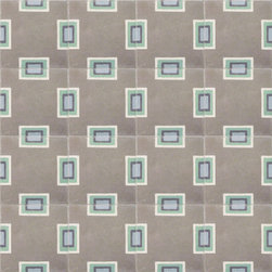 Grey Rectangle Geo Cement Tile - Wall And Floor Tile