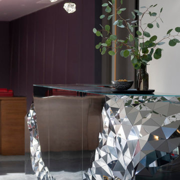 Serenity Indian Wells luxury modern mansion mirrored wet bar