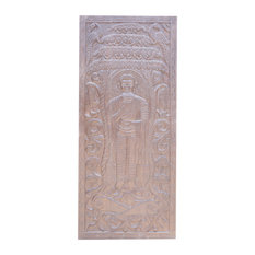 Consigned Shakyamuni Standing Buddha Abhaya Mudra Wall Art HandCarved Wall Panel