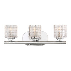 Nuvo Votive 3-Light Incandescent Wall Mount Light Fixture, Polished Nickel