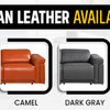 Giovanni 6-Piece 3-Power Reclining Italian Leather Sectional, Dark Gray