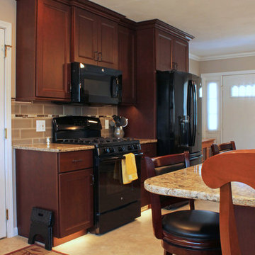 Dark Transitional Kitchen with Island