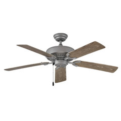 Oasis Ceiling Fan, 5-Blade, Brushed Nickel, Silver Blades, 52