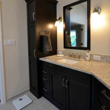 Large Walk-In Shower with Grey Tones in Naperville, IL