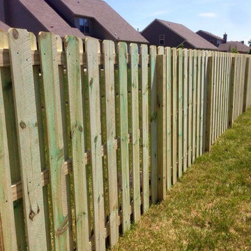 Shadow Box Treated Fence