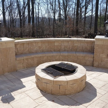 Outdoor Living Space - Paver Patio, Fire Pit, Kitchen, Roofed Overhang