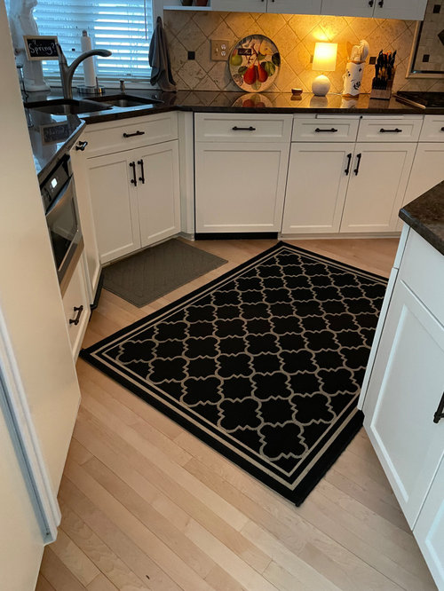 Area Rug near kitchen island
