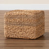Keira Natural Brown Accent Footstool
