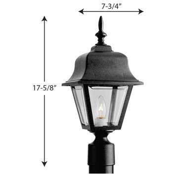 1-Light Post Lantern, Black