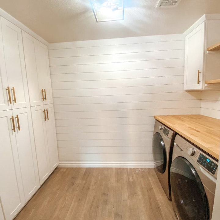 75 Shiplap Wall Laundry Room Ideas You'll Love - April, 2025 | Houzz