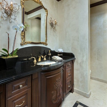 Monarch Beach Traditional Mediterranean Powder Room
