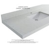 Elizabeth 84 Double Sink Bath Vanity in Light Natural Teak 2" Carrara Quartz