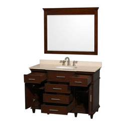 Ackley 48" inch Chestnut Finish Single Bathroom Vanity - Bathroom Vanities And Sink Consoles