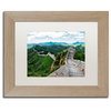 Philippe Hugonnard 'Great Wall XXII' Art, Birch Frame, White Matte, 14"x11"