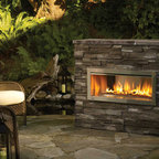 Outdoor Living Area With Fireplace - Contemporary - Patio - Vancouver ...