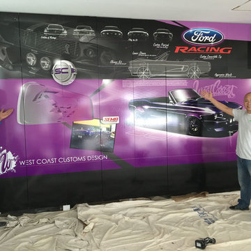 Custom Graphic Cabinets with interior LED lighting
