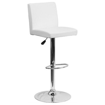 Flash Furniture Contemporary Bar Stool in White