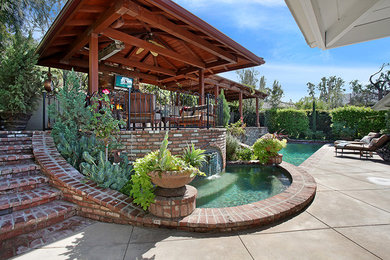 Pool - tropical pool idea in Orange County