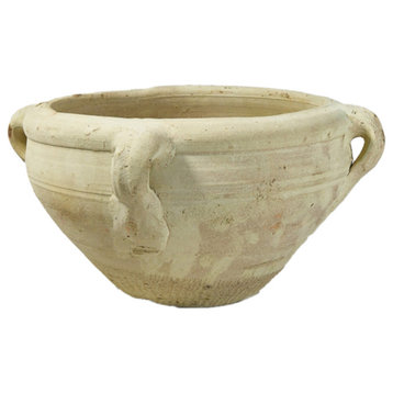 Serene Spaces Living Antique Terracotta Clay Ceramic Pottery Bowl