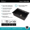 Kraus KGD-412 30-3/4" Single Basin Dual Mount (Drop In or - Black Onyx