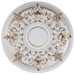 Udecor - MD-9179-WG Ceiling Medallion, Piece - Ceiling medallions and domes are manufactured with a dense architectural polyurethane compound (not Styrofoam) that allows it to be semi-flexible and 100% waterproof. This material is delivered pre-primed for paint. It is installed with architectural adhesive and/or finish nails. It can also be finished with caulk, spackle and your choice of paint, just like wood or MDF. A major advantage of polyurethane is that it will not expand, constrict or warp over time with changes in temperature or humidity. It's safe to install in rooms with the presence of moisture like bathrooms and kitchens. This product will not encourage the growth of mold or mildew, and it will never rot.