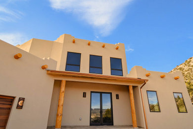 Inspiration for a southwestern exterior home remodel in Other