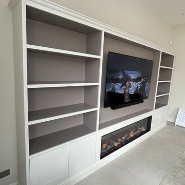 TV unit with fireplace