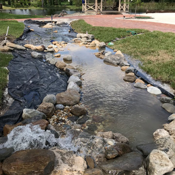 Large stream in wetland area