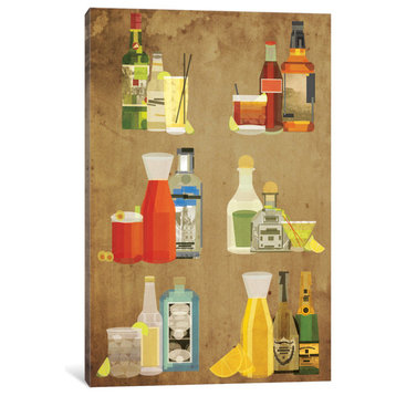 "Classic Cocktails" Print by 5by5collective, 26"x18"x1.5"